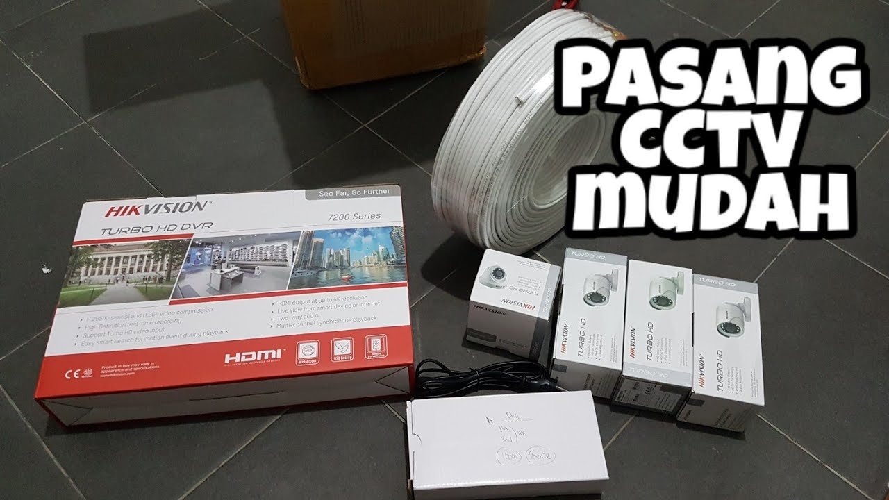 Cara Pemasangan CCTV Mudah 👍 (Paket CCTV HIKVISION)