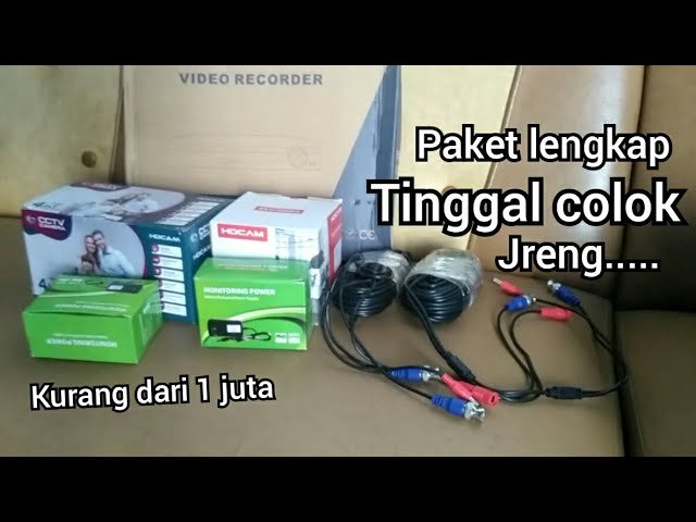Unboxing CCTV 4 Channel 2 Kamera Tinggal Pasang full HD Komplit Colok Saja.vlog 68