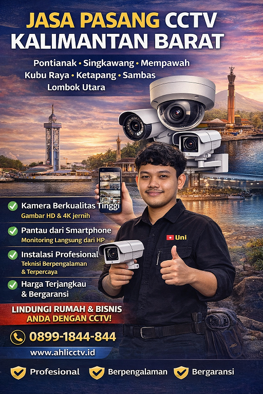 Jasa Pasang CCTV Kalimantan Barat – Solusi Keamanan yang Praktis dan Terpercaya