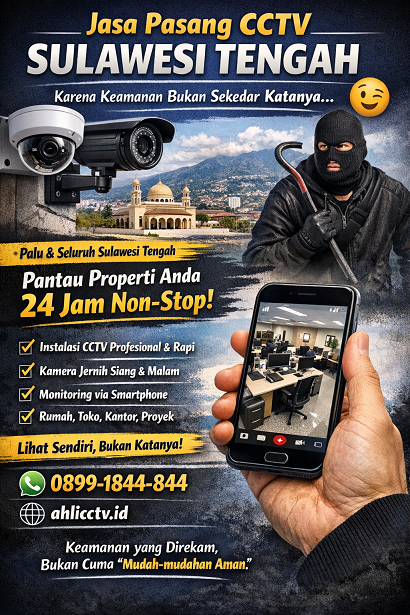 Jasa Pasang CCTV Sulawesi Tengah